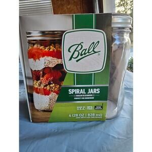 Ball Collection Elite 28oz Spiral Jars4 Ball Spiral Mason Jars with lids & bands